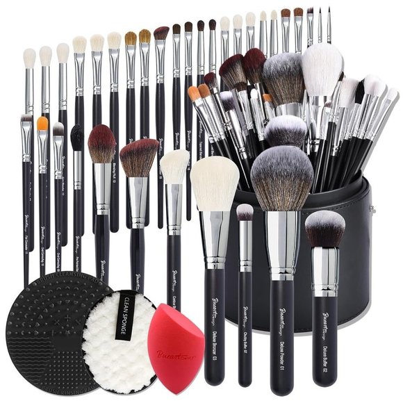 akeup Artist Brushes Set extra Large Holder Professional labeledPony Hair